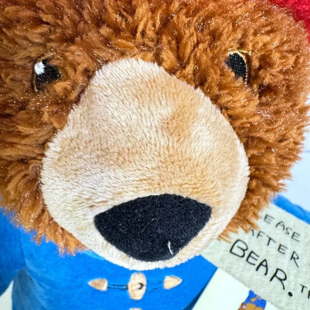 Paddington Bear Plush Kohls Cares 12" Honey-Brown Blue Duffel Coat Red Hat - Picture 2 of 11